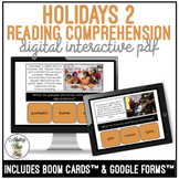 Holidays #2 Simplified Reading Comprehension Digital Inter