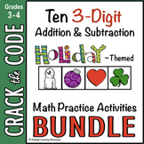 Holidays - 3-Digit Addition & Subtraction Crack the Code M