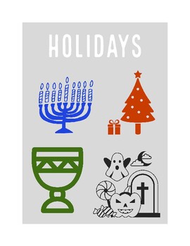 Preview of Holidays- A Beginners Book