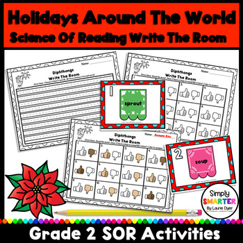 Preview of Holidays Around The World 2nd Grade Science Of Reading Write The Room Activities