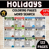 Holidays Around The World Activities Word Search Coloring 