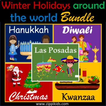 Preview of Holidays Around The World Bundle | Winter - 157 Google Slides / PowerPoint slide