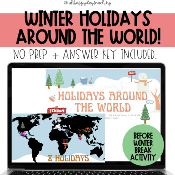 Preview of Holidays Around The World | NO PREP WINTER HOLIDAY ESCAPE THE ROOM