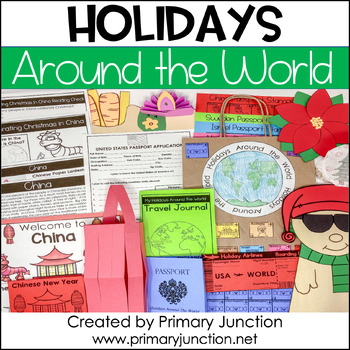 Preview of Holidays Around The World Unit Christmas Around The World Passport Winter Kinder