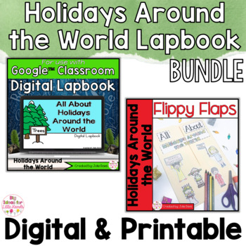 Preview of Holidays Around the World Activities Interactive Notebook Digital Bundle