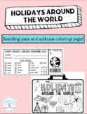 Holidays Around the World - Boarding Pass and Suitcase Cover