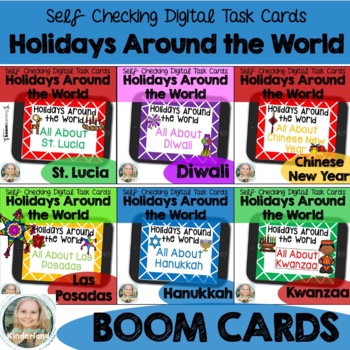Preview of Holidays Around the World Boom Card BUNDLE- Digital Task Cards