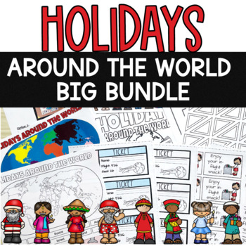 Preview of Holidays Around the World Reading Passages Crafts Writing BIG BUNDLE