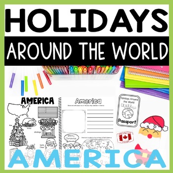 Preview of Holidays Around the World - Christmas in America, Traditions, Lesson & Craft