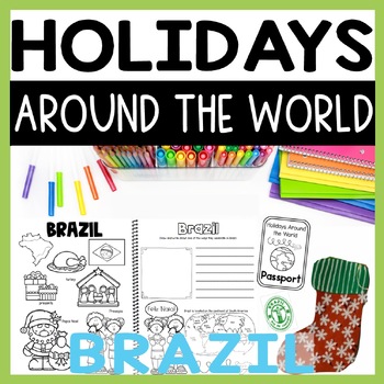 Preview of Holidays Around the World - Christmas in Brazil, Lesson, Activities & Craft