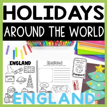 Preview of Holidays Around the World - Christmas in England, Craft, Lesson & Activities