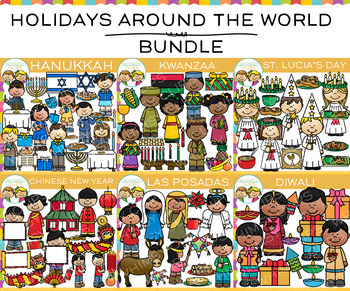 Preview of Holidays Around the World Clip Art Bundle