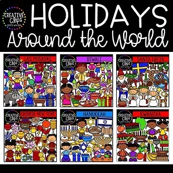 Preview of Holidays Around the World Clipart Bundle {Creative Clips Clipart}