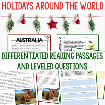 Preview of Holidays Around the World | Differentiated Reading Passages | Print & Digital