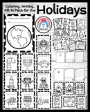 Holidays Around the World Coloring, Writing Pages - Christ