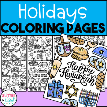 Preview of Holidays Around the World Coloring Pages Sheets