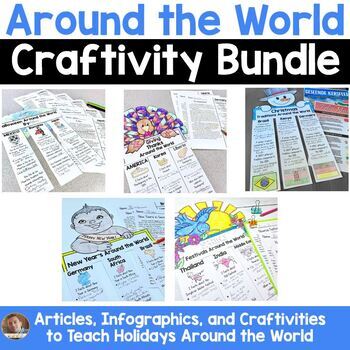Preview of Holidays Around the World Crafts & Activities - Social Studies Writing & Reading