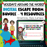 Holidays Around the World Digital Escape Room Bundle with 
