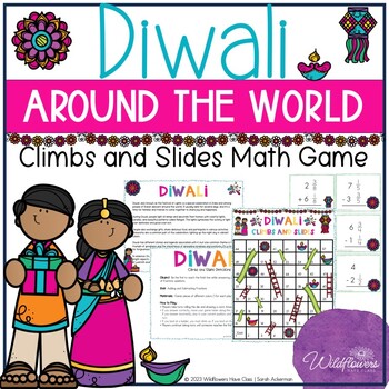 Preview of Winter Holidays Around the World | Diwali | 4th Grade Math Fractions Game