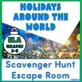 Holidays Around the World ELA Escape Room Scavenger Hunt P