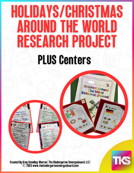 Preview of Holidays Around the World: Editable Research and Writing Project PLUS Centers!