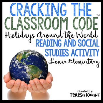 Preview of Holidays Around the World Escape Room Grades 1-2 Cracking the Classroom Code™