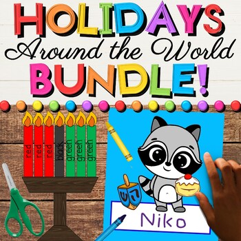 Preview of Holidays Around the World Growing Bundle - Christmas Winter December Activities
