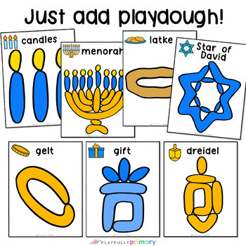 Hanukkah Playdough Mats - With Love, Ima
