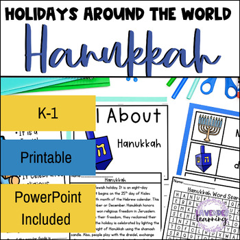Preview of Holidays Around the World Hanukkah Worksheets, Flip Book - Hanukkah PowerPoint