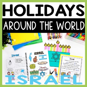 Preview of Holidays Around the World Israel - Hanukkah Lesson and Activities, Menorah Craft