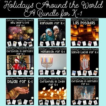 Preview of Holidays Around the World Bundle for Kindergarten & First Grade