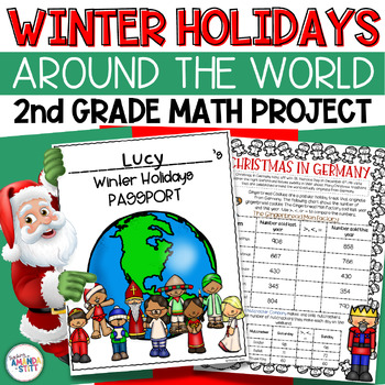 Preview of Holidays Around the World Math Project - Christmas Around the World Passport 2nd