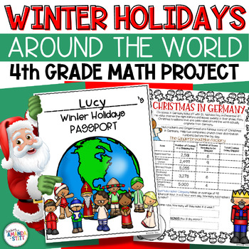 Preview of Holidays Around the World Math Project - Christmas Around the World Passport 4th