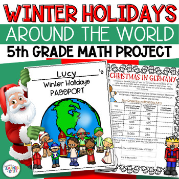 Preview of Holidays Around the World Math Project - Christmas Around the World Passport 5th
