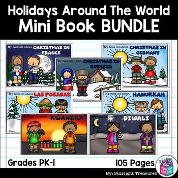 Preview of Holidays Around the World Mini Book BUNDLE for Early Readers - Diwali, Kwanzaa
