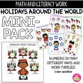 Holidays Around the World Mini - Pack    {Math and Literacy}