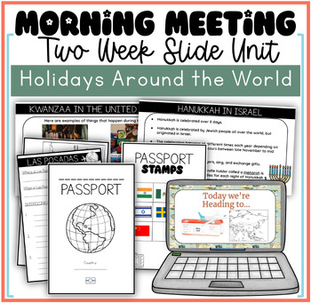 Preview of Holidays Around the World Morning Meeting Unit Social Emotional Learning