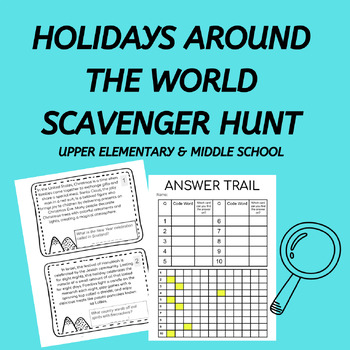 Preview of Holidays Around the World Nonfiction Scavenger Hunt
