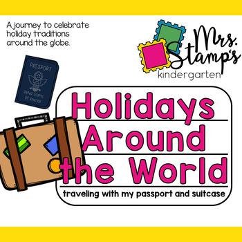 Preview of Holidays Around the World Passport Suitcase and Crafts BUNDLE