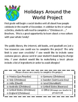 Preview of Holidays Around the World Project
