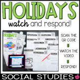 Holidays Around the World | QR Watch & Respond Social Studies