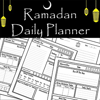 Preview of Holidays Around the World: Ramadan Daily Planner & Activity Tracker Template