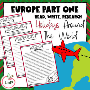 Preview of Holidays Around the World Read, Write, and Research - Europe Part One