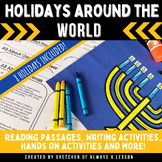 Holidays Around the World- Reading, Writing, Hands On Acti
