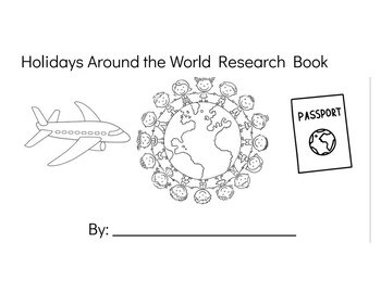 Preview of Holidays Around the World Research Journal/Activity Book