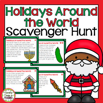 Preview of Holidays Around the World Scavenger Hunt: Traditions and Fun Facts