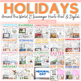 Holidays Around the World Scavenger Hunts Bundle Print & Digital
