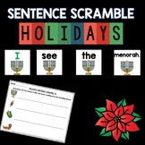 Holidays Around the World Sentence Scramble | Kindergarten