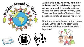 Preview of Holidays Around the World Bundle, Activities, Videos, Books, Songs, Lessons