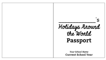 Preview of Holidays Around the World Student Passport (GoogleSlide Version)